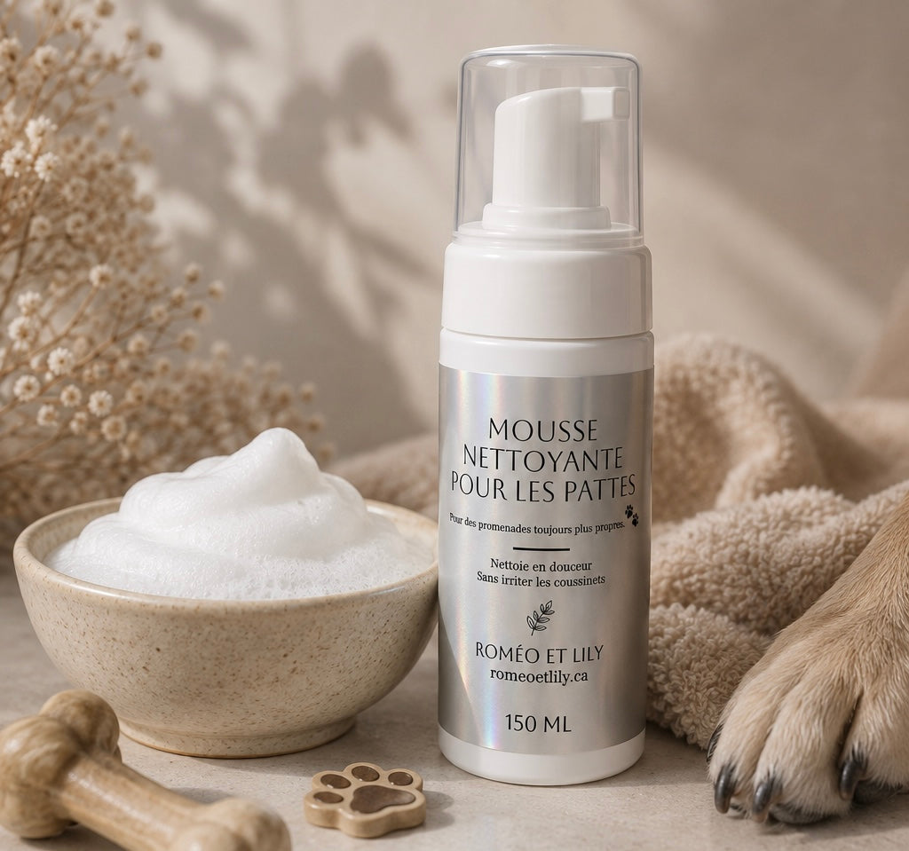 Mousse nettoyante pour les pattes - Sans rinçage